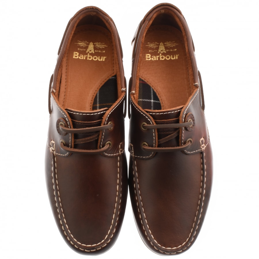Alternative Image for ProductBarbour Leather Capstan Deck Shoes Brown3